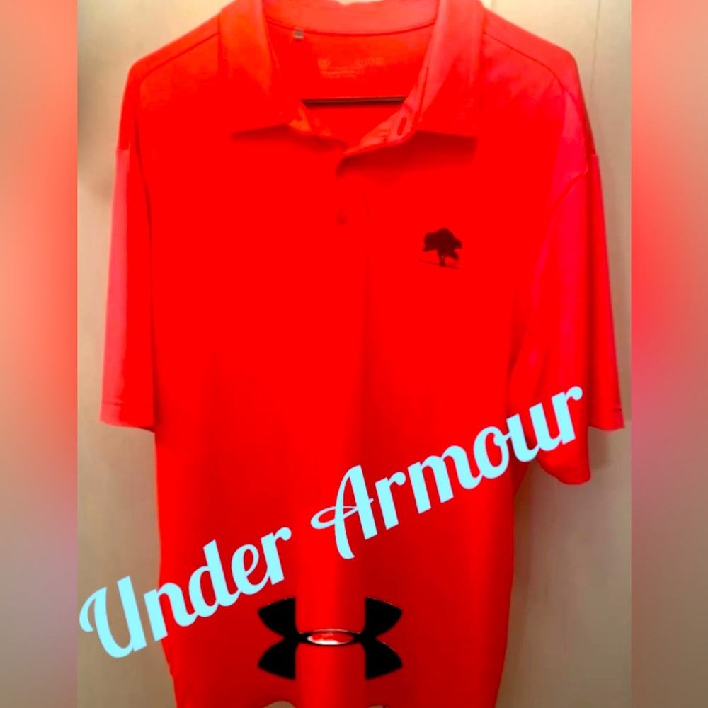 Under Armour Men's Hot Pink 3 Button Polo Shirt Sz XL